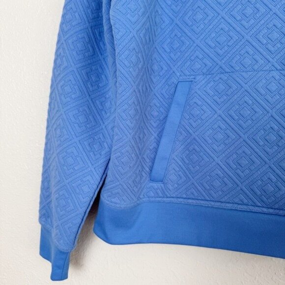 Tommy Bahama everyday active blue quilted mock neck pullover sweatshirt L - Picture 6 of 12